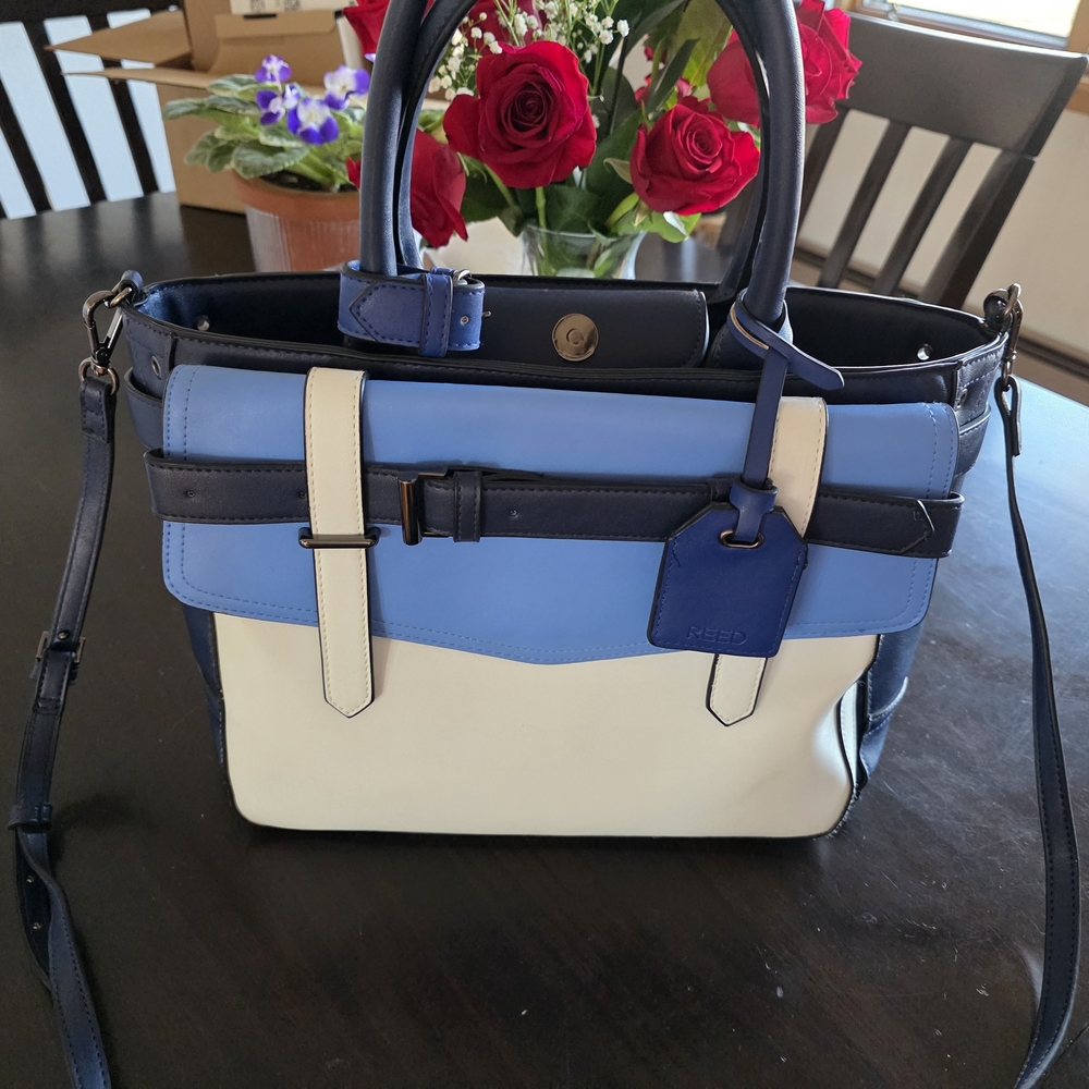Reed Krakoff Blue, Black, and Cream Satchel Set - Picture 2 of 5